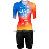Completo Maglia + Pantaloncino con bretelle 2023 UAE TEAM ADQ Manica Corta Donna